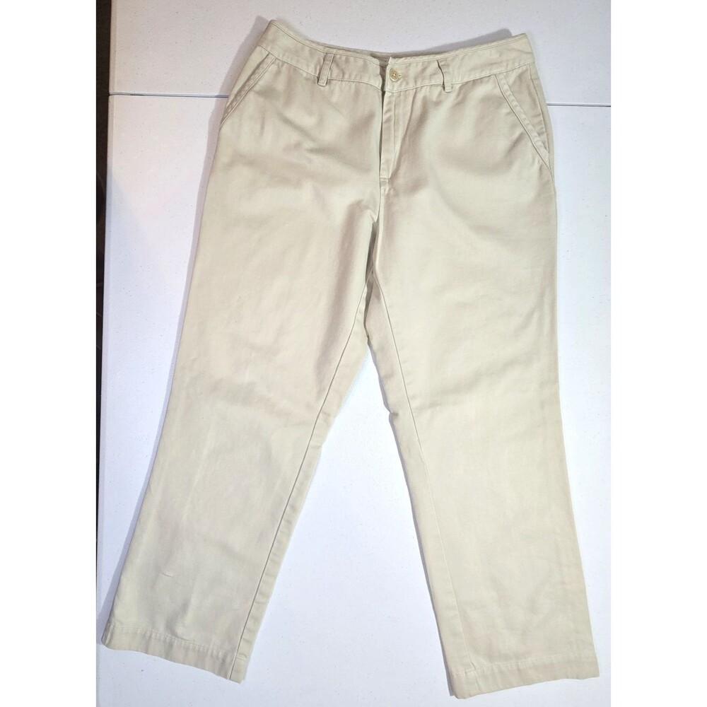 Vintage Lauren Ralph Lauren Pants Womens Sz 6 Beige Chino Preppy Cropped Casual